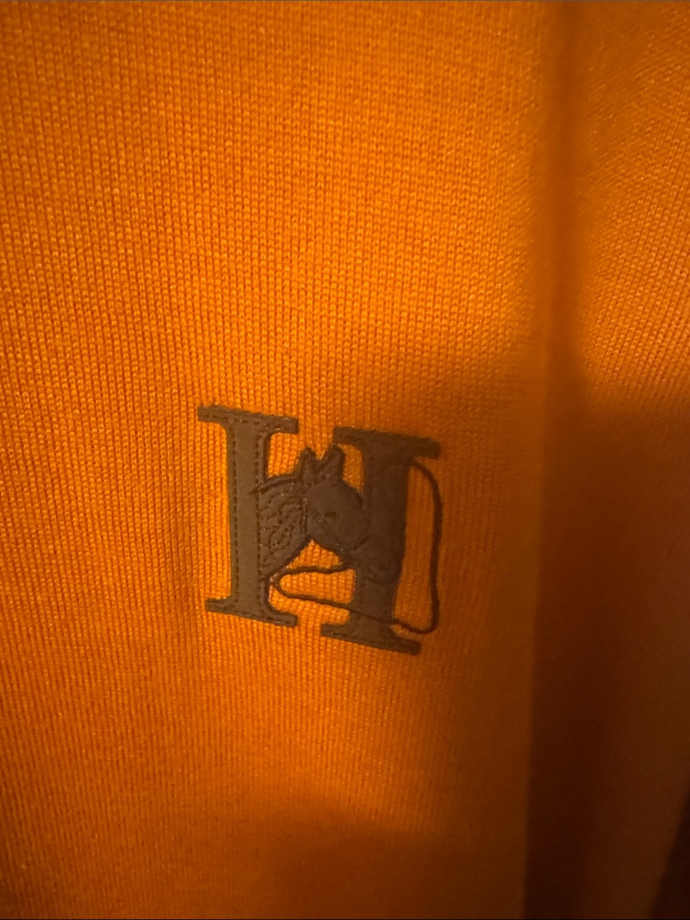 Hermes Men's Bright Orange Crewneck Sweater🔥New! - Picture 4 of 5